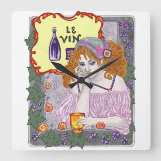 Le Vin Againの柱時計 スクエア壁時計