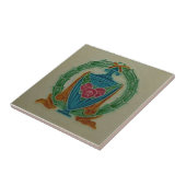 Lea & Boulton Repro 1900 カラフル Urnバラリース タイル (側面)