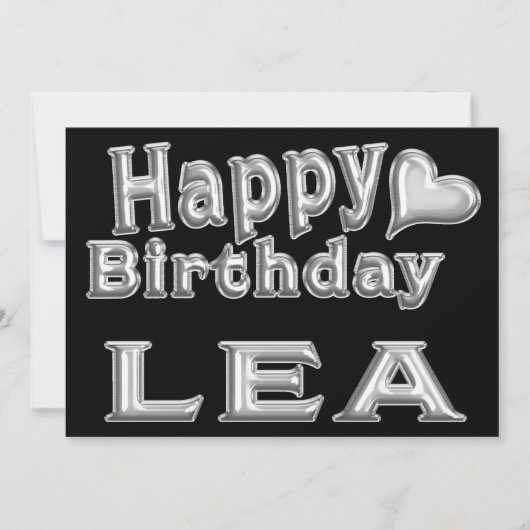 Lea Happy Birthday Karte Grußkarte mit Herz カード (正面)