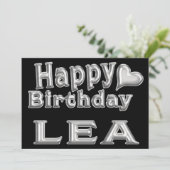 Lea Happy Birthday Karte Grußkarte mit Herz カード (スタンド正面)