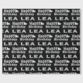 Lea Happy Birthday silver black Geschenkpapier ラッピングペーパー (フラット)
