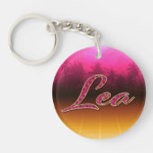 Lea Vorname Name golden pink Schlüsselanhänger キーホルダー (正面)