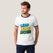 「LEAD 学 SUCCESS Sagon T-Shirt」 「男性へInspi」 Tシャツ (正面フル)