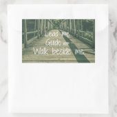 Lead Me Guide Me Walk walk Wicking Wicken引用文 長方形シール (バッグ)