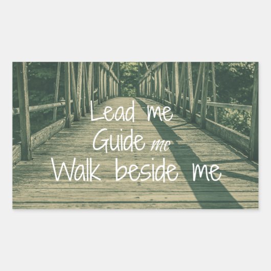 Lead Me Guide Me Walk walk Wicking Wicken引用文 長方形シール (正面)