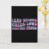 Lead Strong Cheer Loud Cheer Captain Cheerleading  カード (黄色い花)