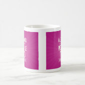 Leader mug - pink with quote コーヒーマグカップ (中央)