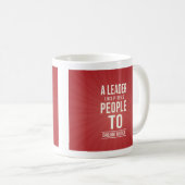 Leader mug - red with quote コーヒーマグカップ (正面右)