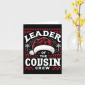 Leader Of The Cousin Crew Christmas Family Matchin カード (黄色い花)