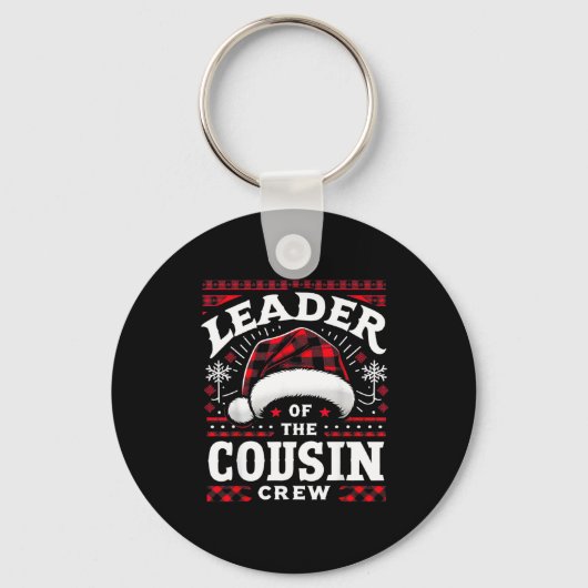 Leader Of The Cousin Crew Christmas Family Matchin キーホルダー (正面)
