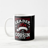 Leader Of The Cousin Crew Christmas Family Matchin コーヒーマグカップ (左)