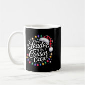 Leader Of The Cousin Crew Xmas Lights Red Plaid Sa コーヒーマグカップ (左)