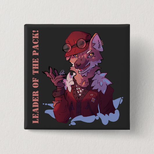 Leader wolf 缶バッジ (正面)
