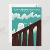 Leaderfoot Viaductスコットランド旅行ポスターポストカード ポストカード (正面/裏面)