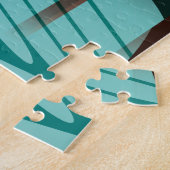 Leaderfoot Viaductスコットランド旅行ポスター ジグソーパズル (側面)