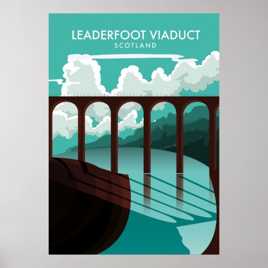 Leaderfoot Viaductスコットランド旅行ポスター ポスター (正面)