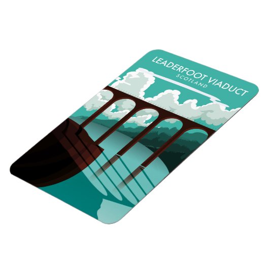 Leaderfoot Viaduct スコットランド旅行ポスター マグネット (左側)