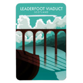 Leaderfoot Viaduct スコットランド旅行ポスター マグネット (縦)