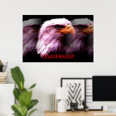 Leadership やる気を起こさせる Eagleポスター ポスター (ホームオフィス)