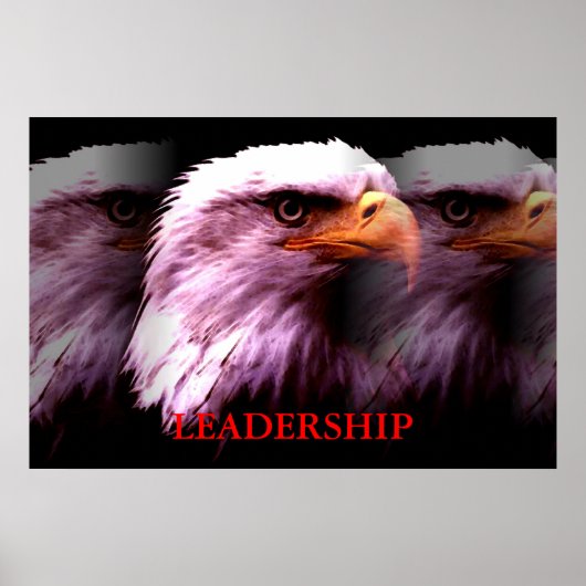 Leadership やる気を起こさせる Eagleポスター ポスター (正面)