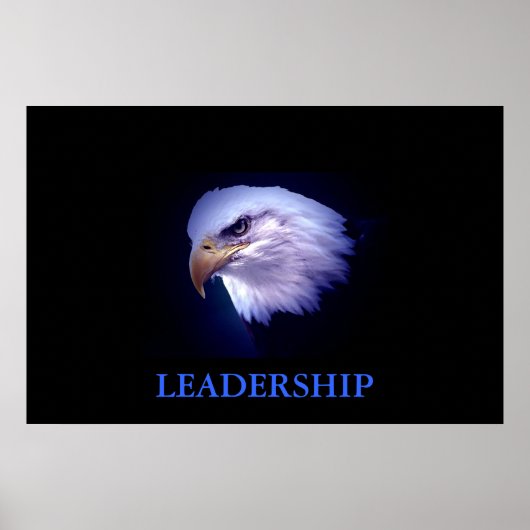 Leadership やる気を起こさせる Eagle Blue Tonesポスター ポスター (正面)
