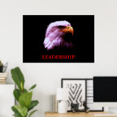 Leadership やる気を起こさせる Eagle Eyesポスター ポスター (ホームオフィス)
