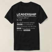 Leadership Definition Leader Office Teamwork Influ Tシャツ (デザイン正面)