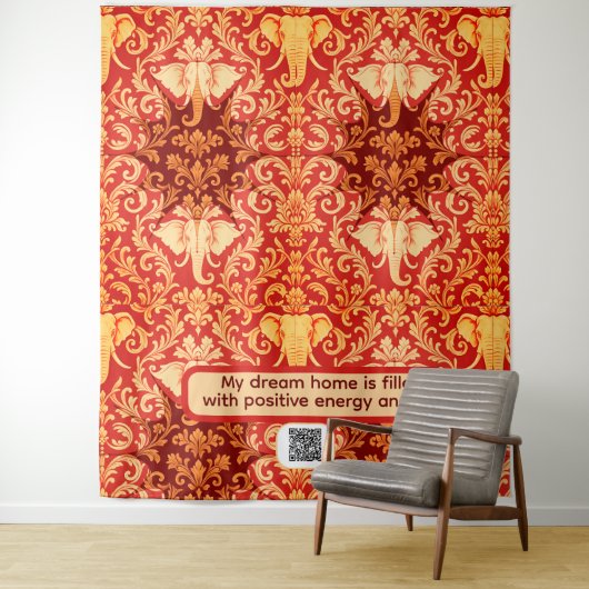 Leadership & Protection: The Enduring Elephant Sym タペストリー (インサイチュ)