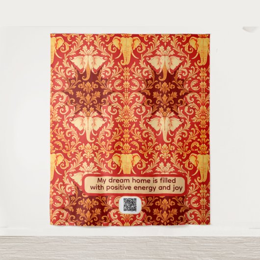 Leadership & Protection: The Enduring Elephant Sym タペストリー (正面)