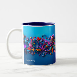 Leading With Love - Blackberry Mug ツートーンマグカップ