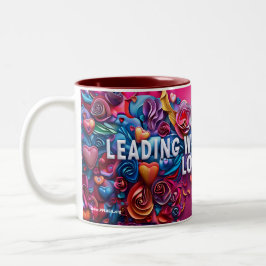 Leading With Love - Blackcurrant Mug ツートーンマグカップ