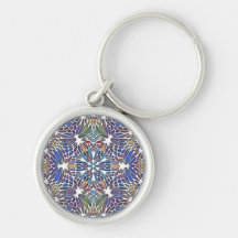 "Leadlight Wings Orbiting" Keychain