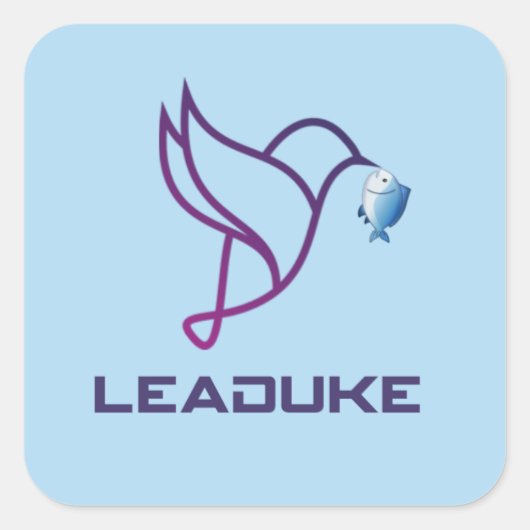 Leaduke Birdロゴシール スクエアシール (正面)