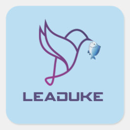 Leaduke Birdロゴシール スクエアシール