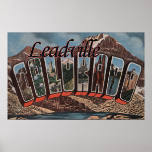 Leadville、コロラド州-大きい手紙場面 ポスター