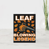 Leaf Blower Shirt Men Funny Lawn Care Leaf Blowing カード (正面)