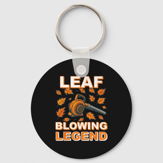 Leaf Blower Shirt Men Funny Lawn Care Leaf Blowing キーホルダー (正面)