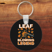 Leaf Blower Shirt Men Funny Lawn Care Leaf Blowing キーホルダー (正面)