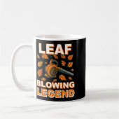Leaf Blower Shirt Men Funny Lawn Care Leaf Blowing コーヒーマグカップ (左)