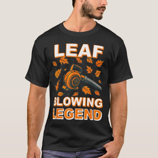 Leaf Blower Shirt Men Funny Lawn Care Leaf Blowing Tシャツ (正面)
