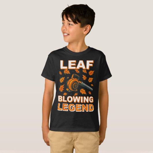 Leaf Blower Shirt Men Funny Lawn Care Leaf Blowing Tシャツ (正面フル)