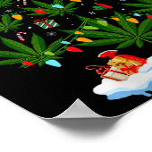 Leaf Christmas Tree Weed Stoner Xmas Premium Tri-b ポスター (角)