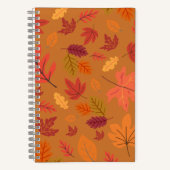 Leaf Collage Notebook Nature Inspired Front & Back ノートブック (正面)