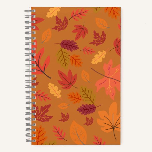 Leaf Collage Notebook Nature Inspired Front & Back ノートブック (正面)
