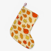 Leaf Concept Pattern. Leaf Fall and Autumn Symbol, スモールクリスマスストッキング (正面 (吊り時))