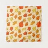 Leaf Concept Pattern. Leaf Fall and Autumn Symbol, タペストリー (正面(横))