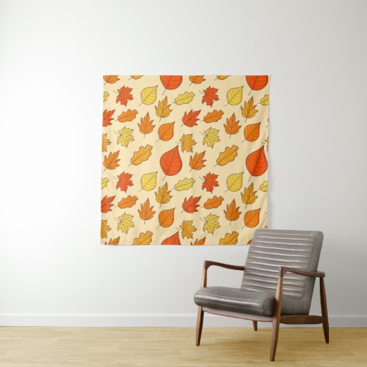 Leaf Concept Pattern. Leaf Fall and Autumn Symbol, タペストリー (インサイチュ(横))
