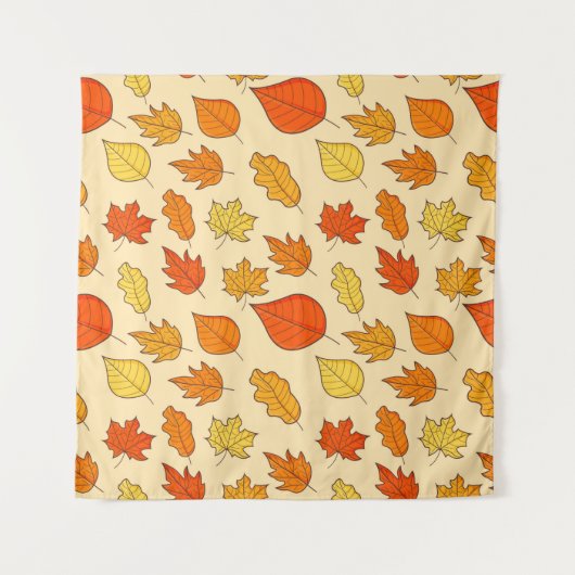 Leaf Concept Pattern. Leaf Fall and Autumn Symbol, タペストリー (正面)