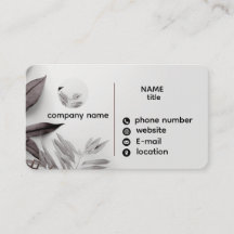 Leaf Contact Card｜エレガントなビジネスカードテンプレート