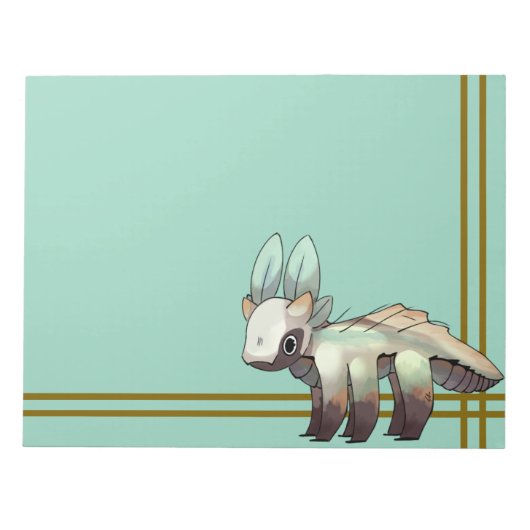 Leaf Dragon pixel art ノートパッド (正面)